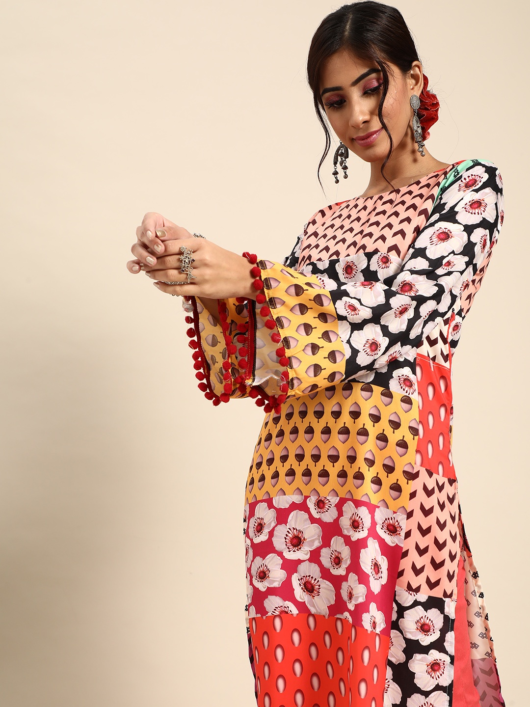 

Tikhi Imli Multi-Colour Floral Printed Kurta