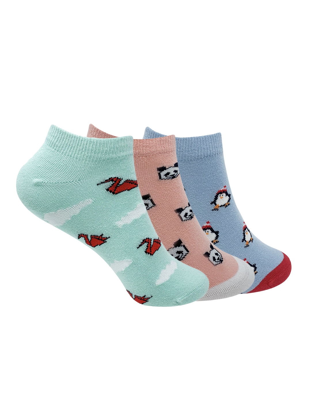 

Mint & Oak Women Pack Of 3 Assorted Ankle-Length Socks