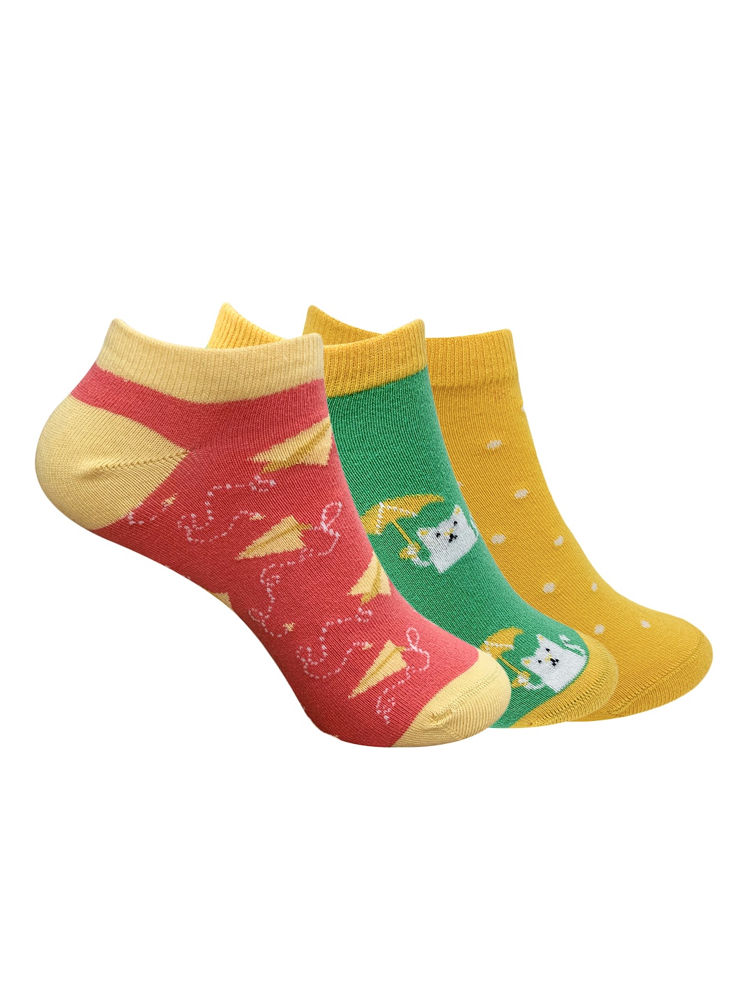 

Mint & Oak Women Pack of 3 Assorted Ankle-Length Socks