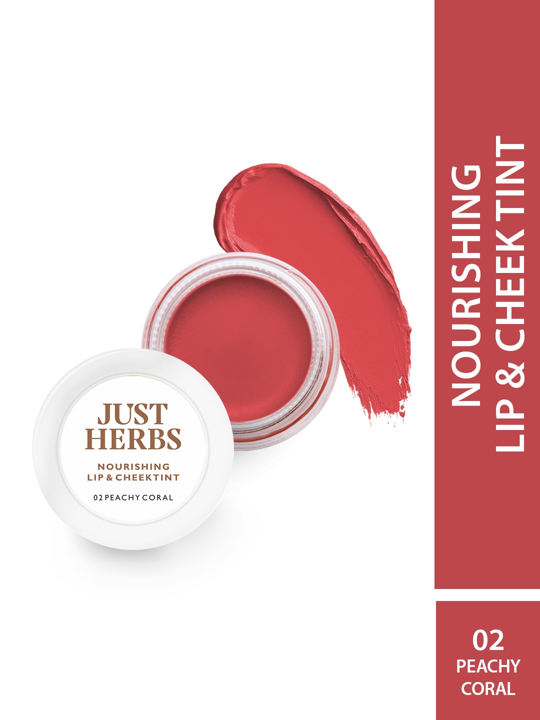 

Just Herbs Lip and Cheek Tint And Blush 4g - 02 Peachy Coral