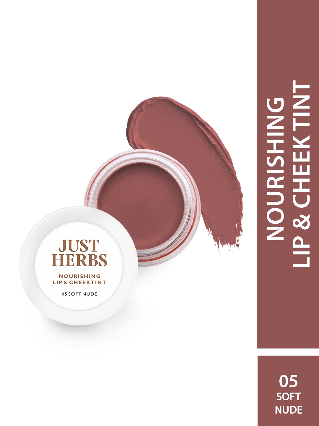 

Just Herbs Lip and Cheek Tint and Blush- 05 Soft Nude 4 g