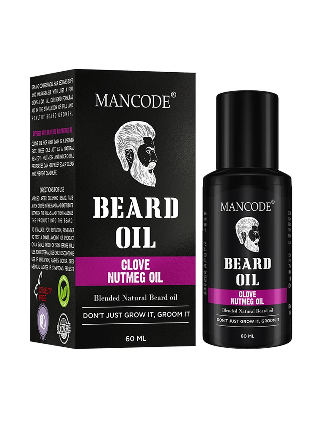 

Mancode Clove & Nutmeg Beard Oil - 60ml, Black