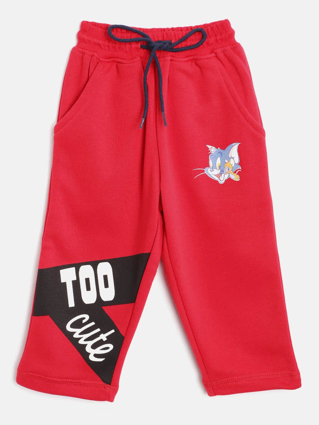 

toothless Boys Red & Black Tom & Jerry Print Track Pants