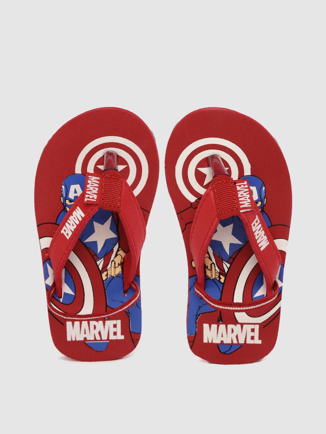 

toothless Boys Red & Blue Marvel Avengers Captain America Print Thong Flip-Flops