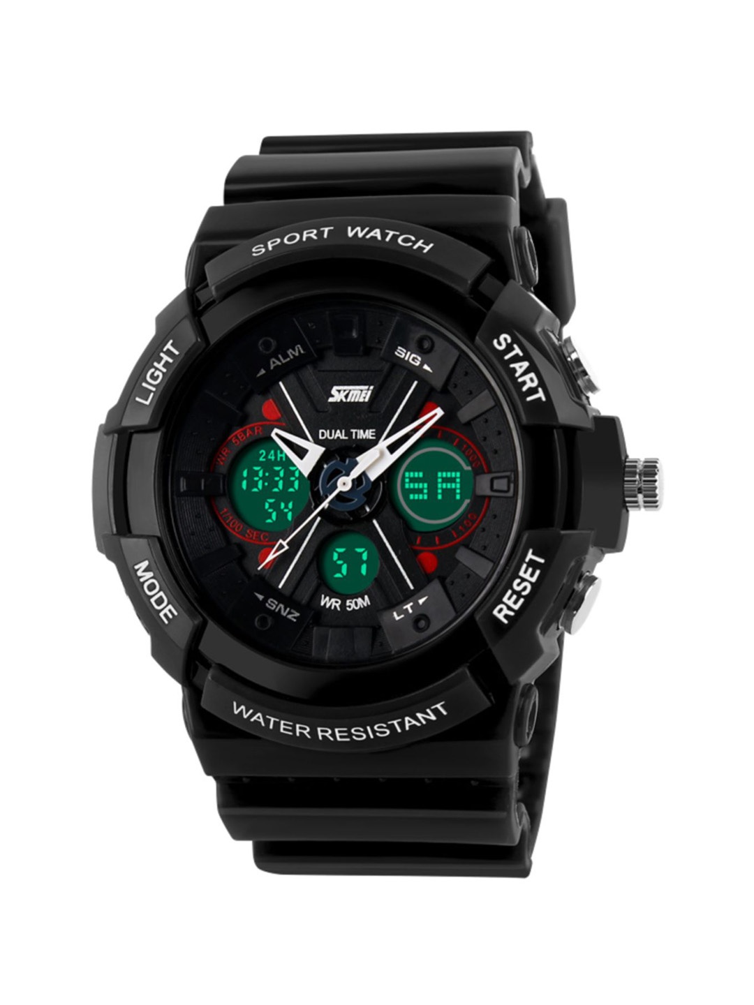 

Skmei Men Black Analogue and Digital Watch 966