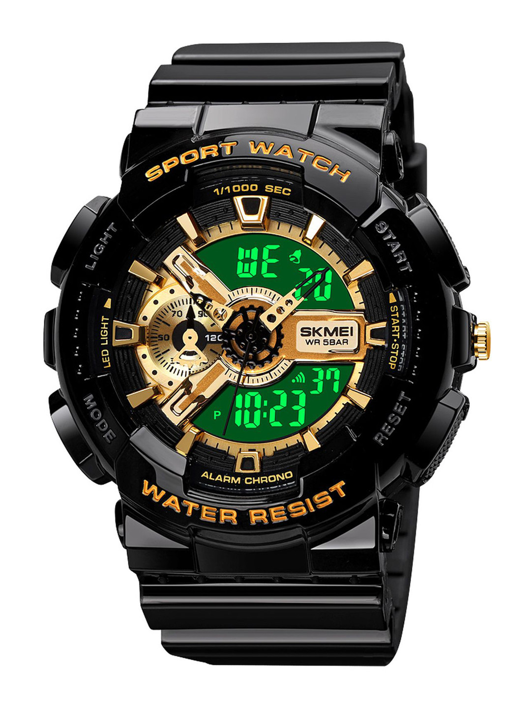 

Skmei Men Black Analogue and Digital Watch 1688