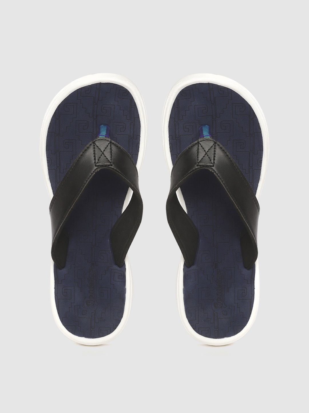 

Roadster Women Black & Navy Blue Solid Thong Flip-Flops