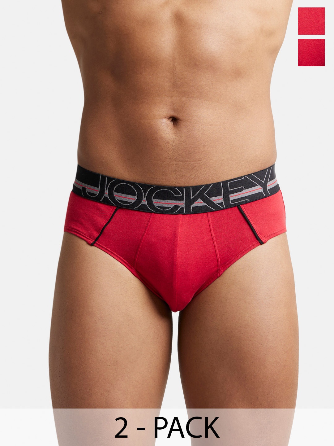 

Jockey Men Pack of 2 Briefs US14-0201, Red