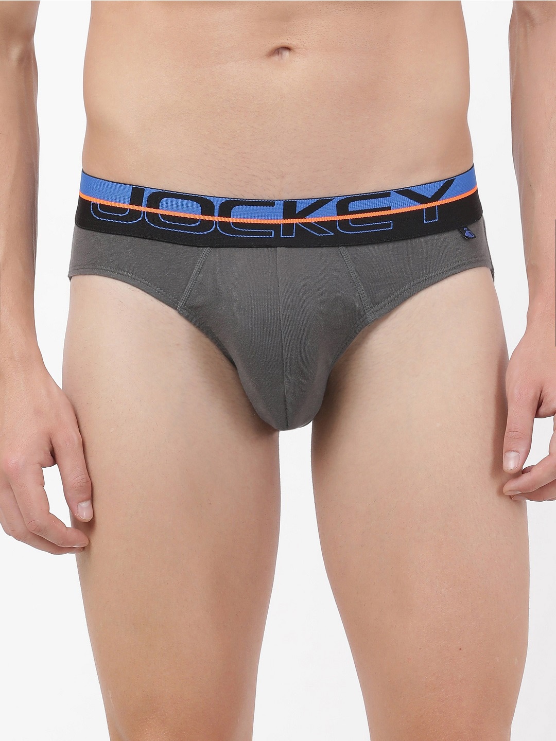 

Jockey Men Grey Super Combed Cotton Solid Briefs FP02-0101-SMTFC