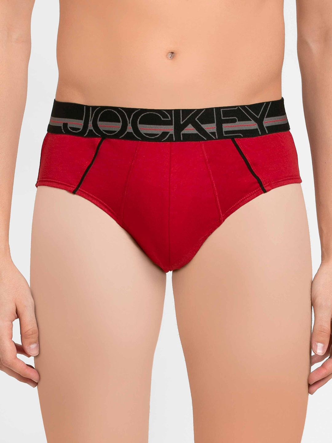 

Jockey Men Red Super Combed Cotton Solid Briefs US14-0101-CHPER