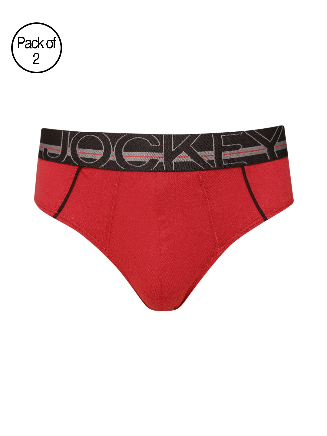 

Jockey Men Pack of 2 Red Super Combed Cotton Solid Briefs US17-0201-CHPER
