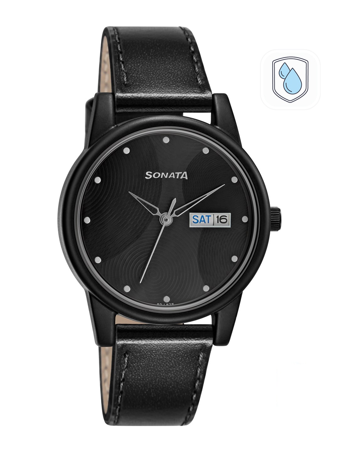 

Sonata Women Black Analogue Watch 87031PL02W