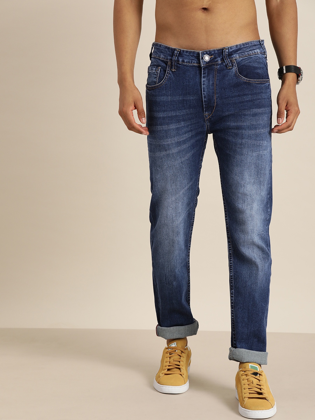 

Moda Rapido Men Blue Slim Fit Light Fade Stretchable Jeans