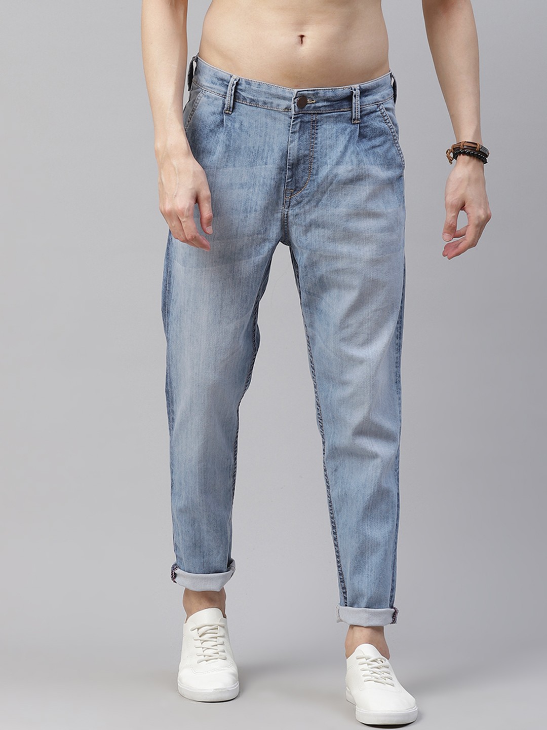 

HERE&NOW Men Blue Heavy Fade Stretchable Jeans