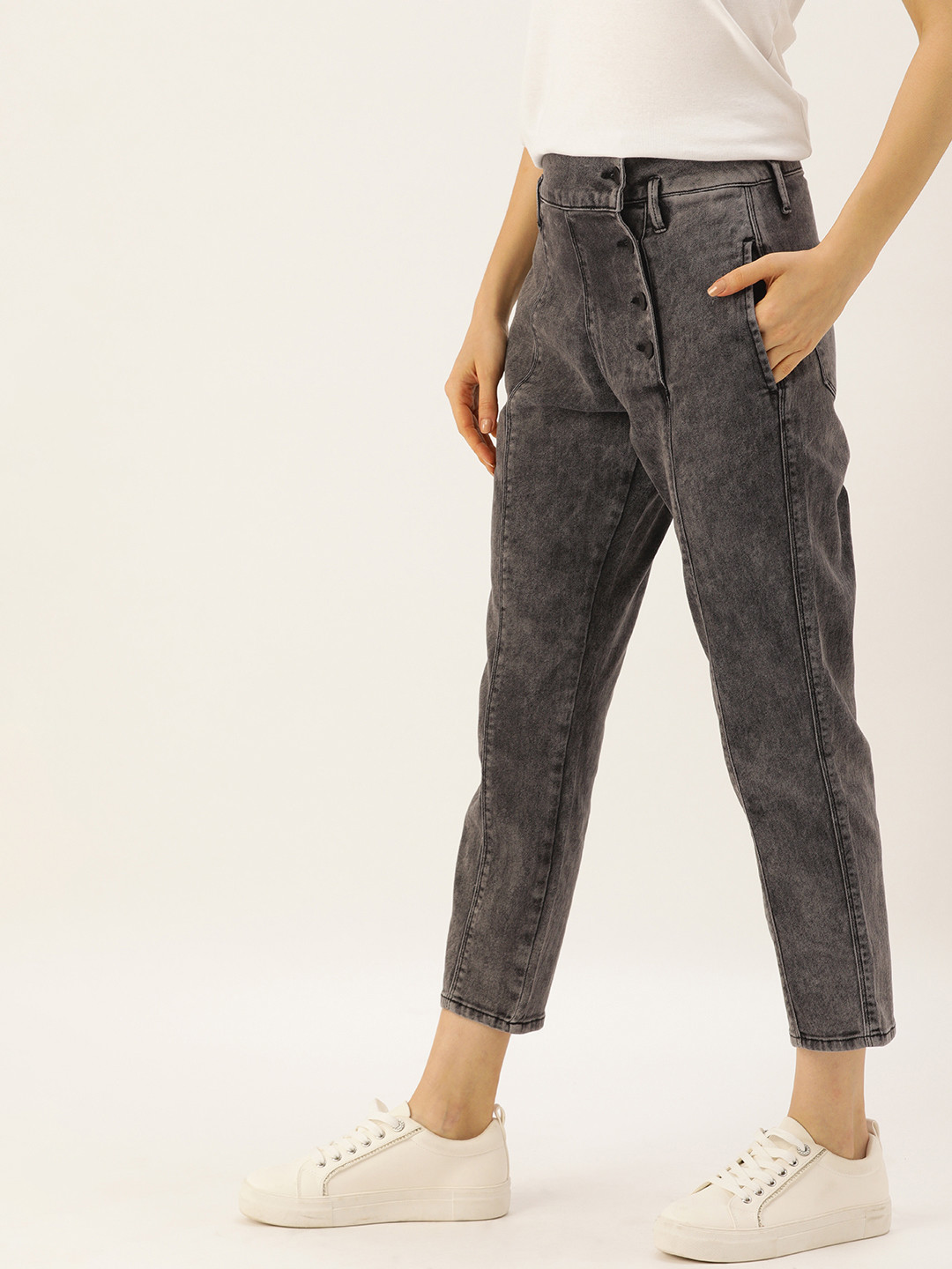 

Moda Rapido Women Grey Light Fade Stretchable Jeans