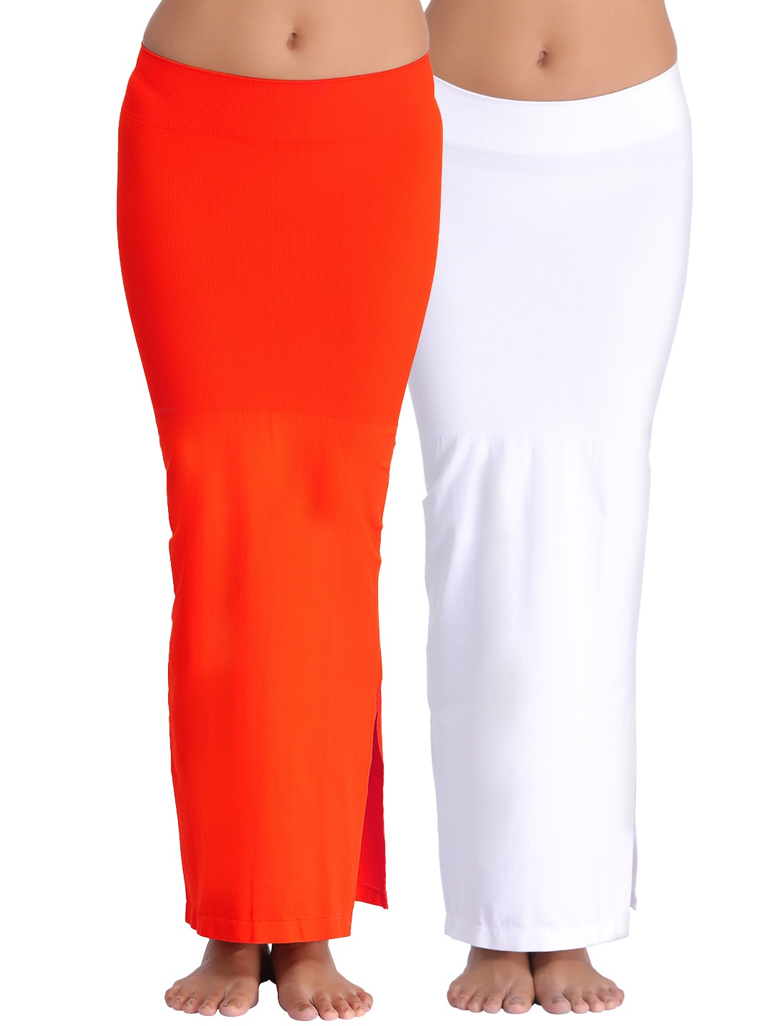 

Clovia Pack of 2 Solid Saree Shapewear, Orange