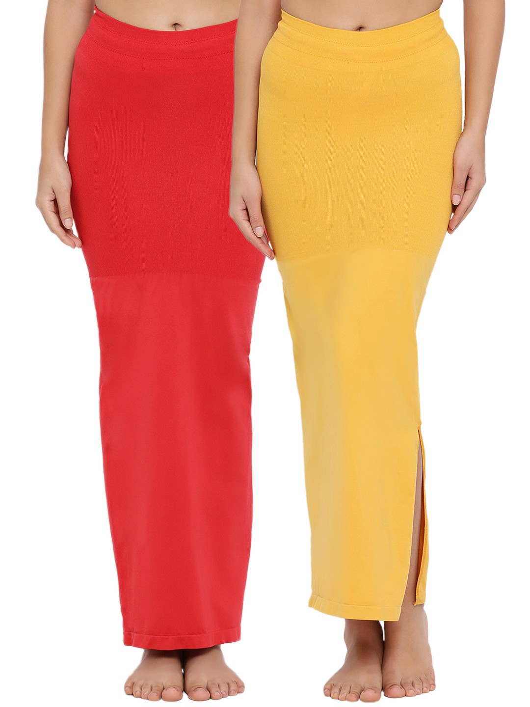 

Clovia Pack of 2 Solid Saree Shapewear, Yellow