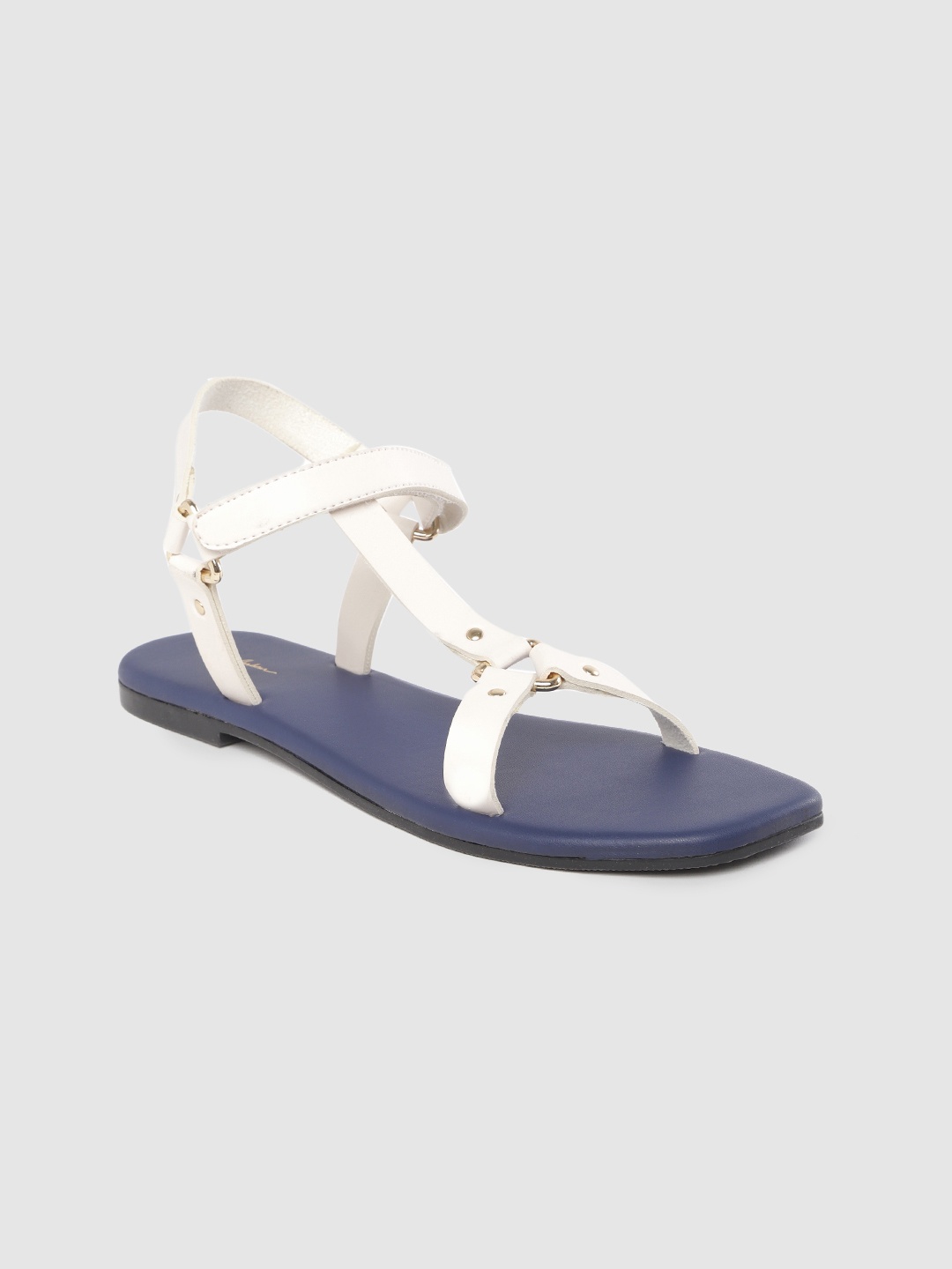 

Mast & Harbour Women White Solid Open Toe Flats