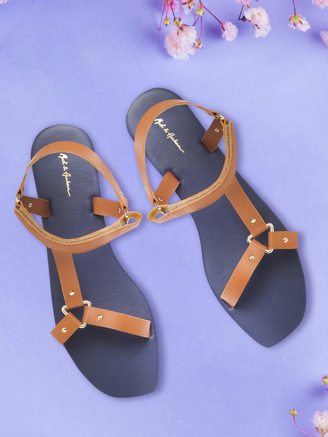

Mast & Harbour Women Tan Brown Solid Open Toe Flats