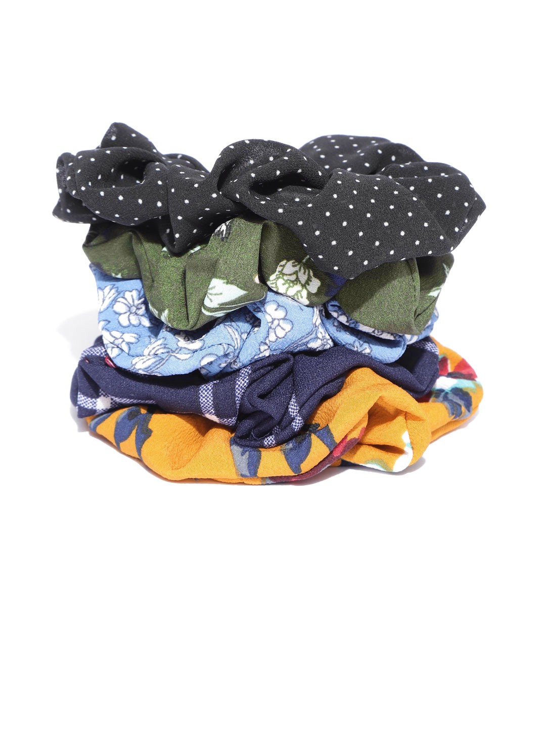 

Trend Arrest Set of 5 Scrunchies, Mustard