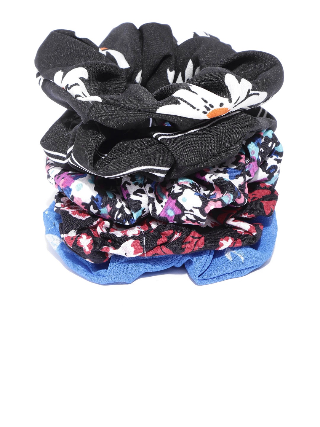 

Trend Arrest Set of 5 Multicoloured Scrunchies, Black