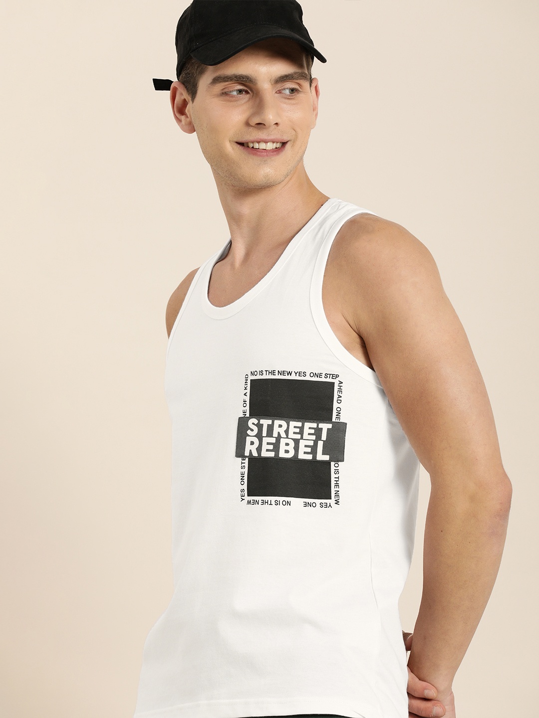 

Difference of Opinion Men White Printed Pure Cotton T-shirt