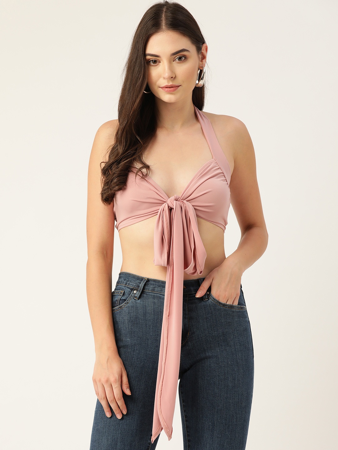 

Trendyol Pink Halter Neck Bralette Crop Top
