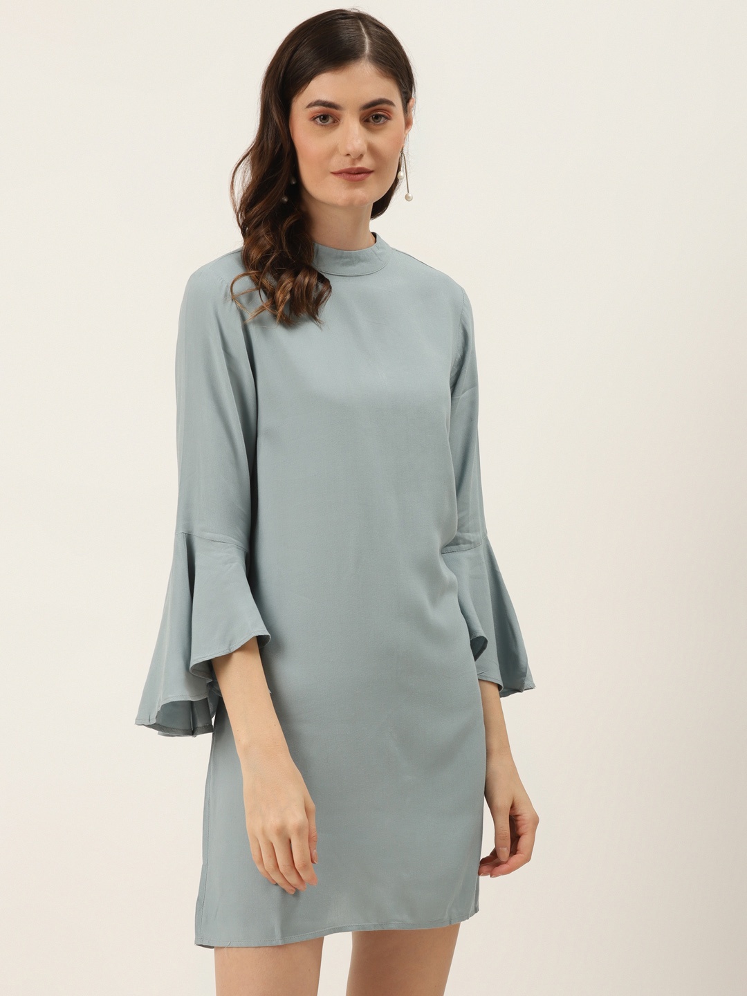 

DIVA WALK EXCLUSIVE Women Blue Solid A-Line Dress