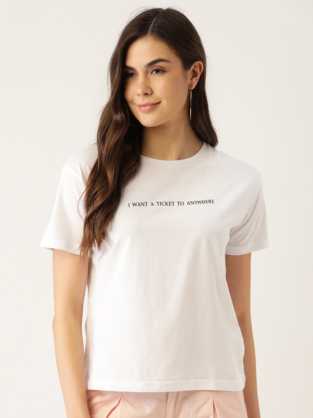 

Trendyol Round Neck Printed T-shirt, White