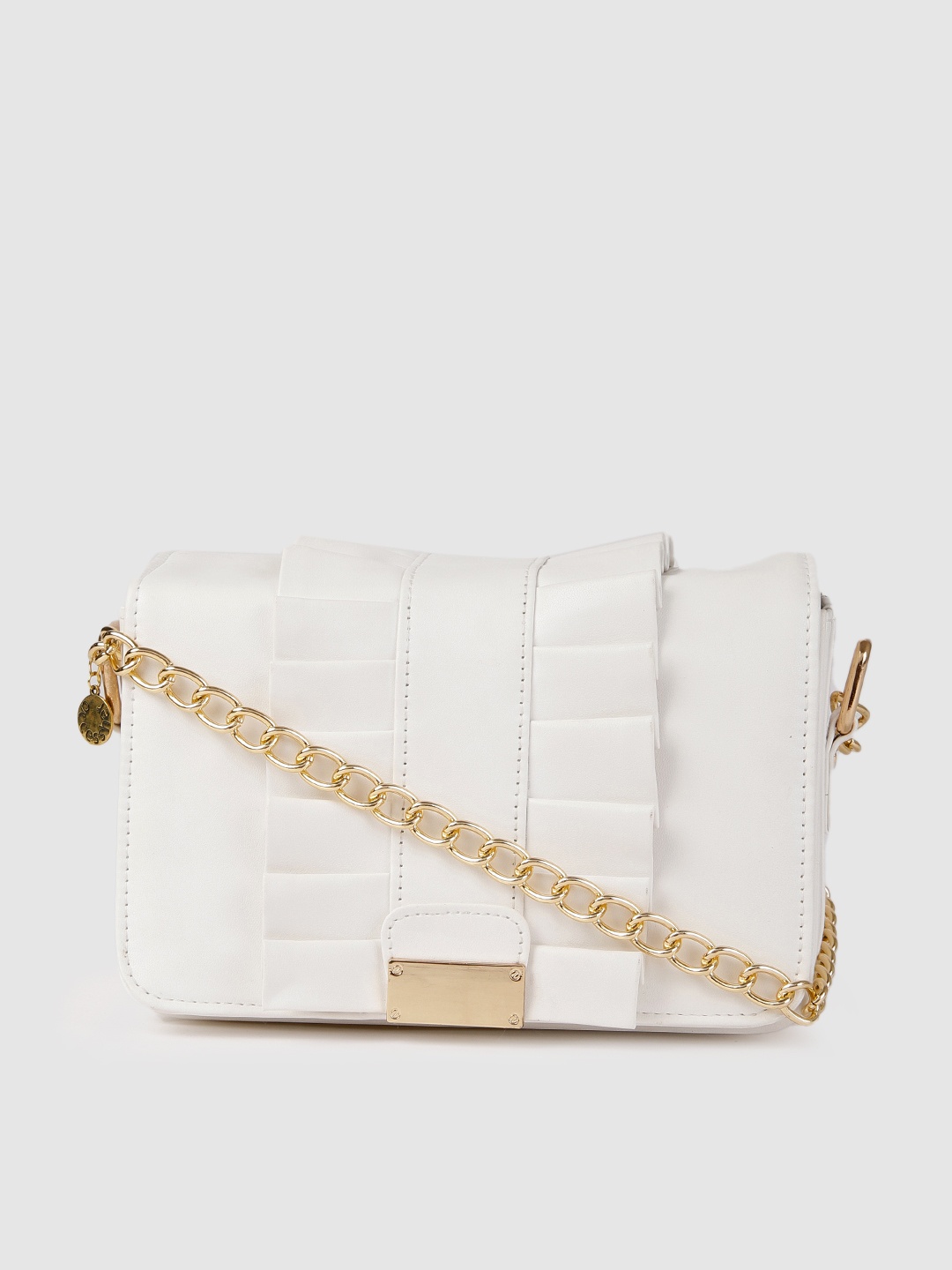 

AccessHer White Solid Sling Bag