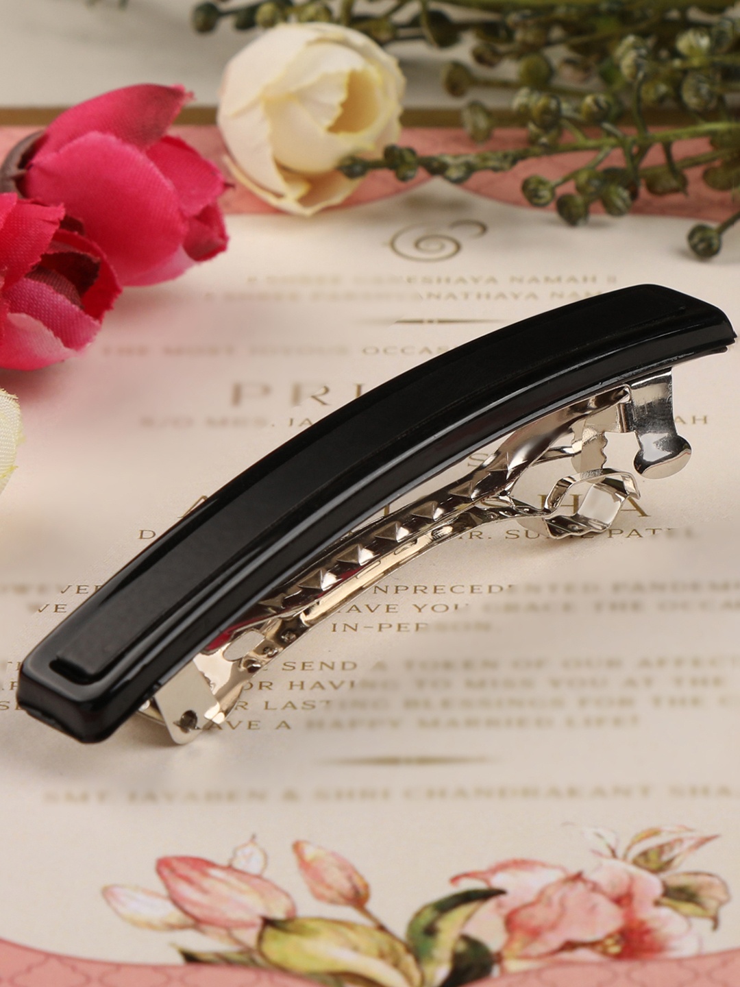 

AccessHer Black Handcrafted French Barrette