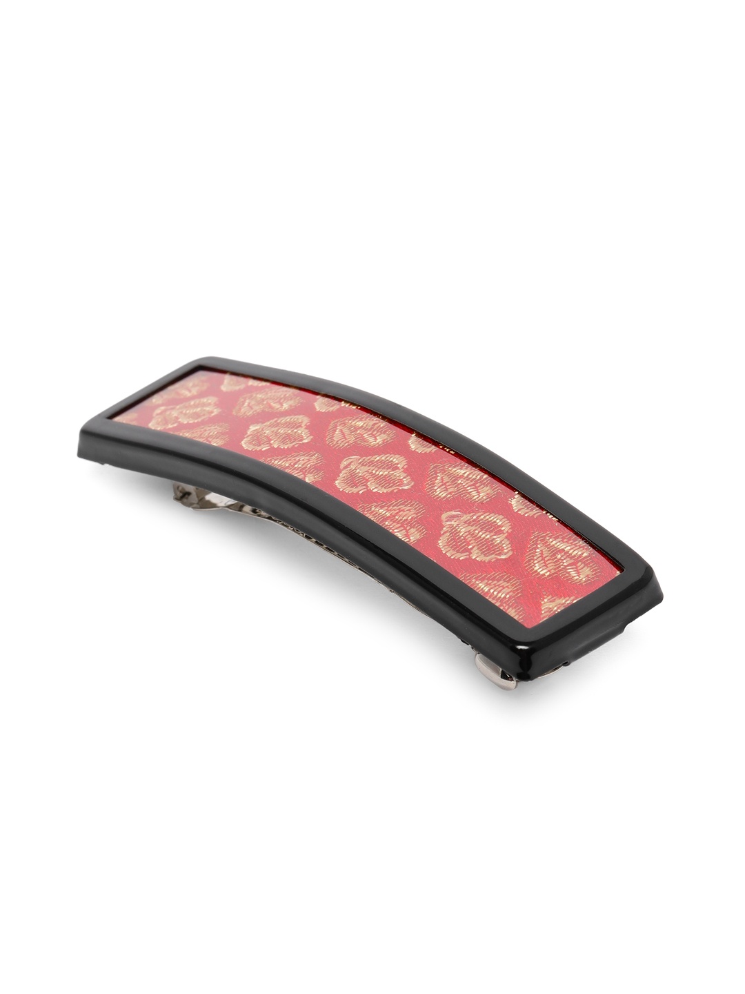 

AccessHer Red & Black Printed French Barrette