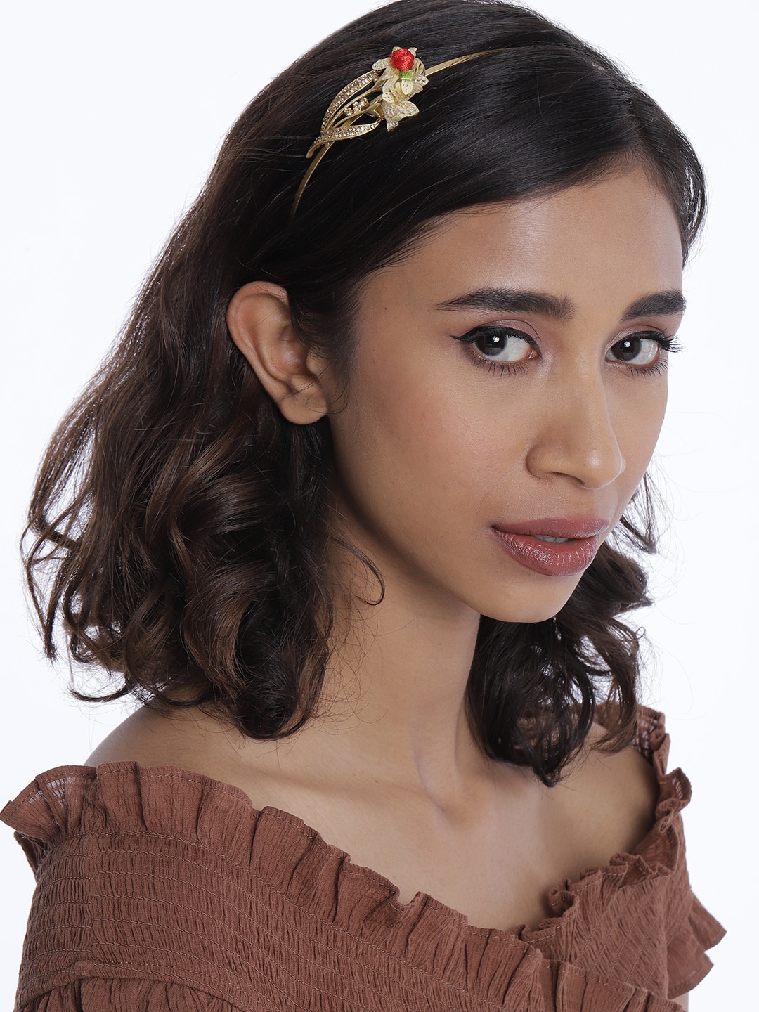 

AccessHer Gold-Toned Embellished Hairband