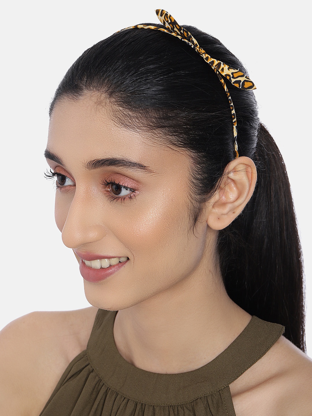 

AccessHer Women Brown Leapord Print Hairband