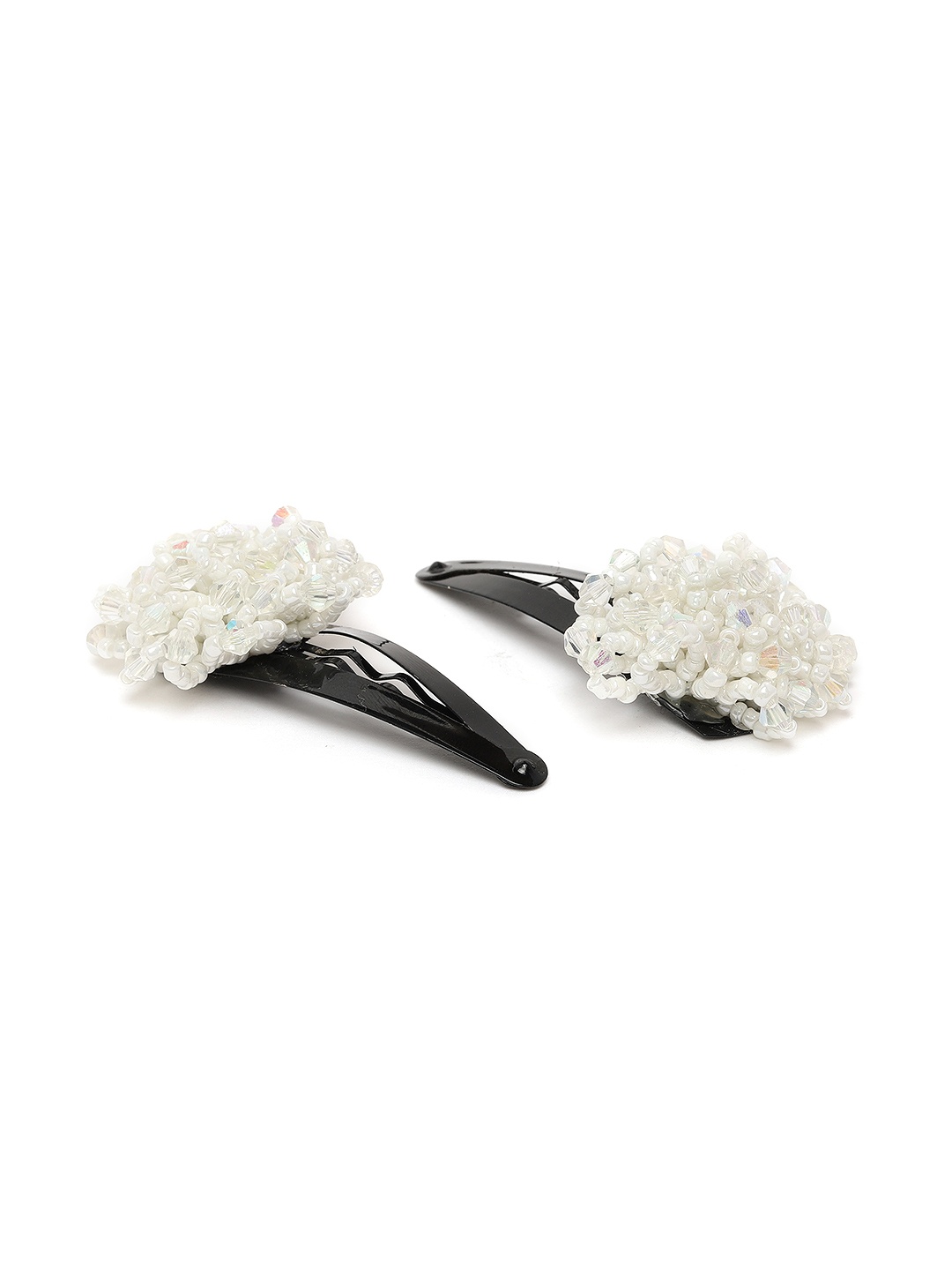 

AccessHer White Beaded Tic Tac Hair Clip