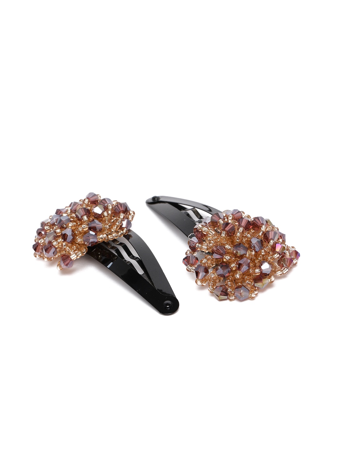 

AccessHer Brown Beaded Tic Tac Hair Clip