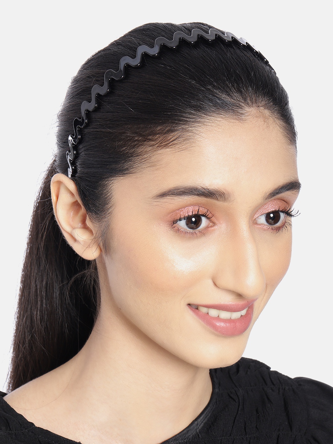 

AccessHer Women Black Spiral Hairband