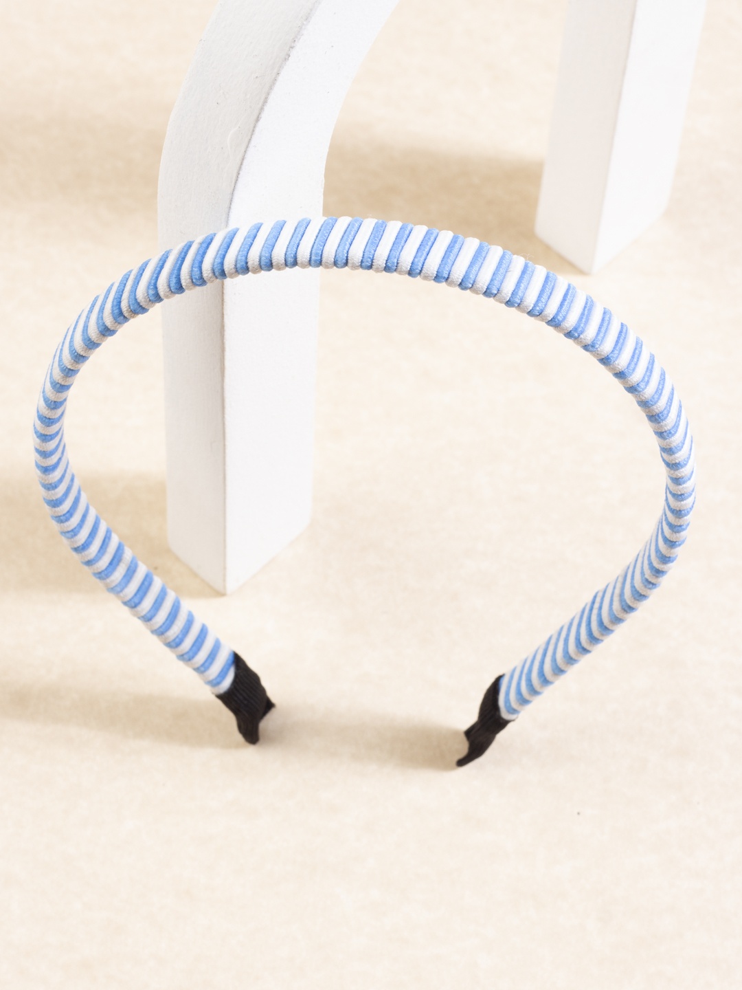 

AccessHer Women Blue & White Striped Hairband