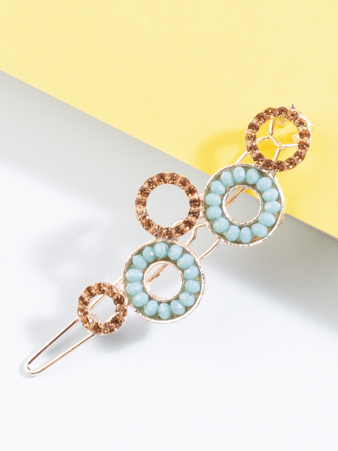 

AccessHer Women Gold-Toned Beaded Bumpit Hair Pin