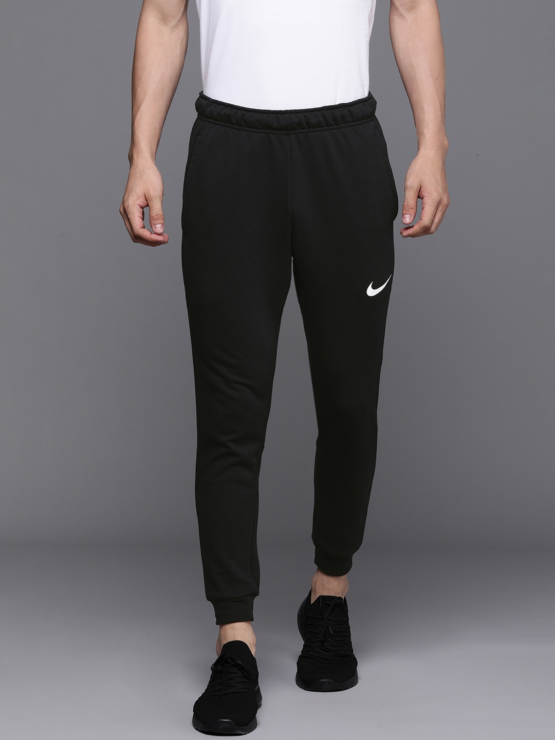 

Nike Men's Black Solid Dri-FIT Track Pants