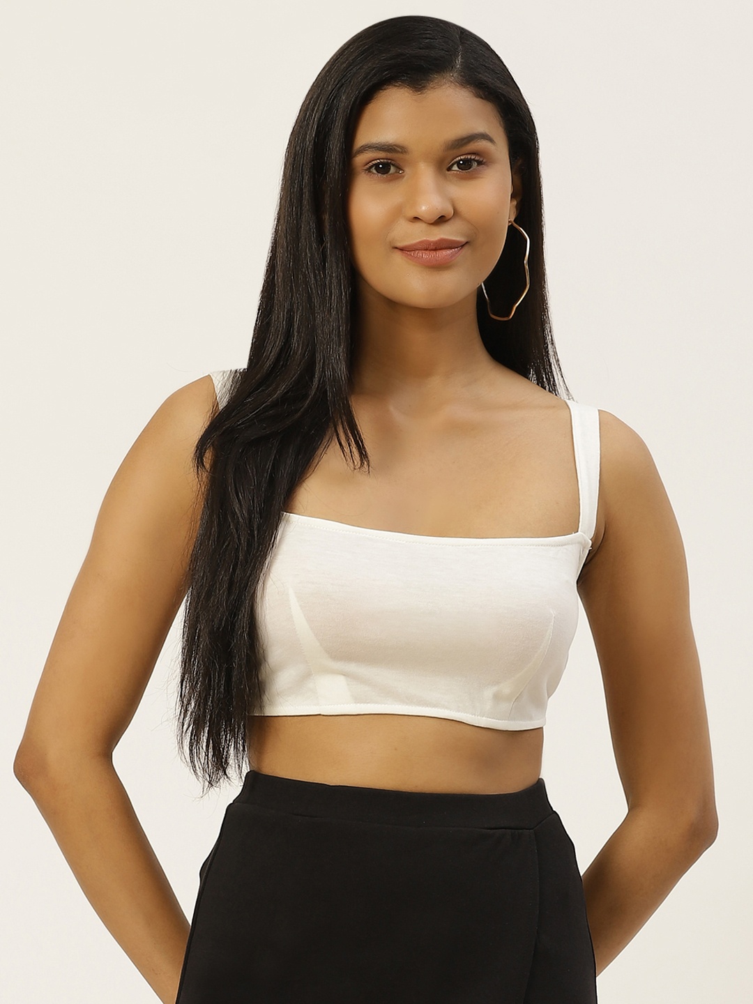 

Besiva Women White Bralette Crop Top