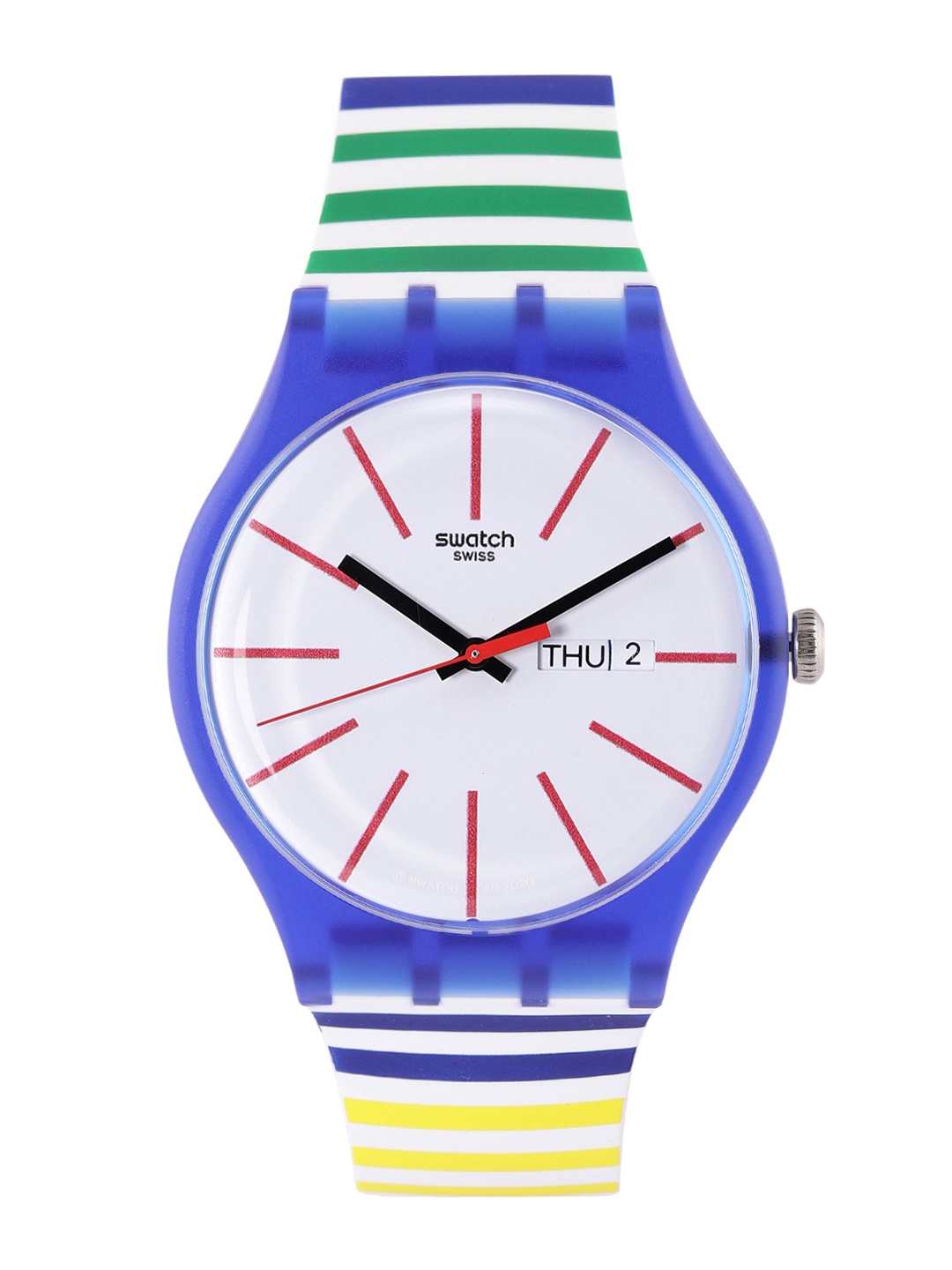 

Swatch Unisex White Water Resistant Analogue Watch SUON715