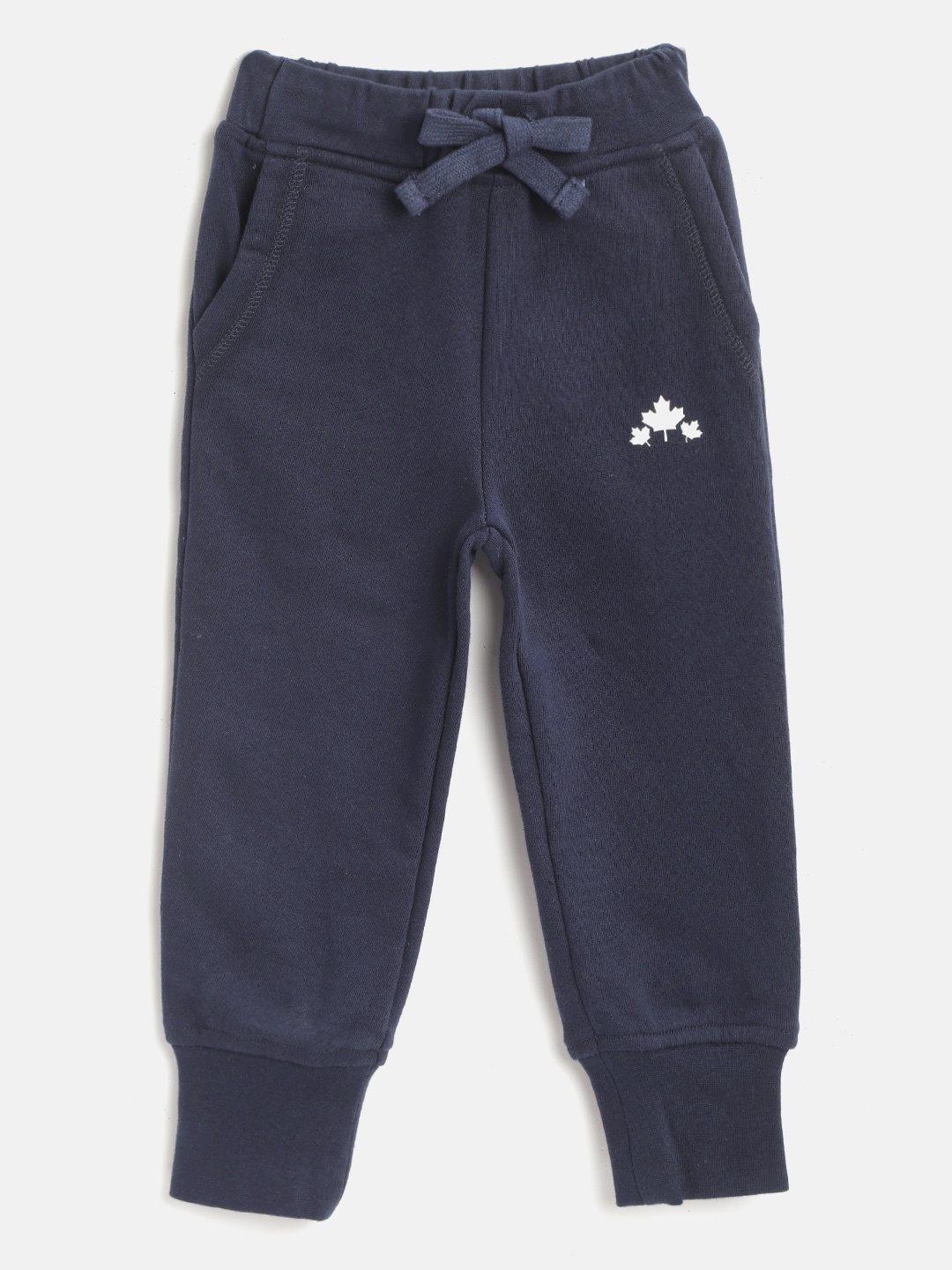 

Rute Girls Navy Blue Solid Pure Cotton Joggers