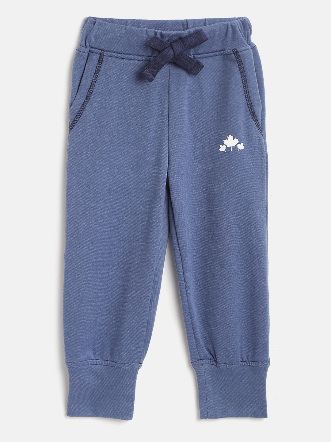 

Rute Girls Blue Solid Pure Cotton Joggers