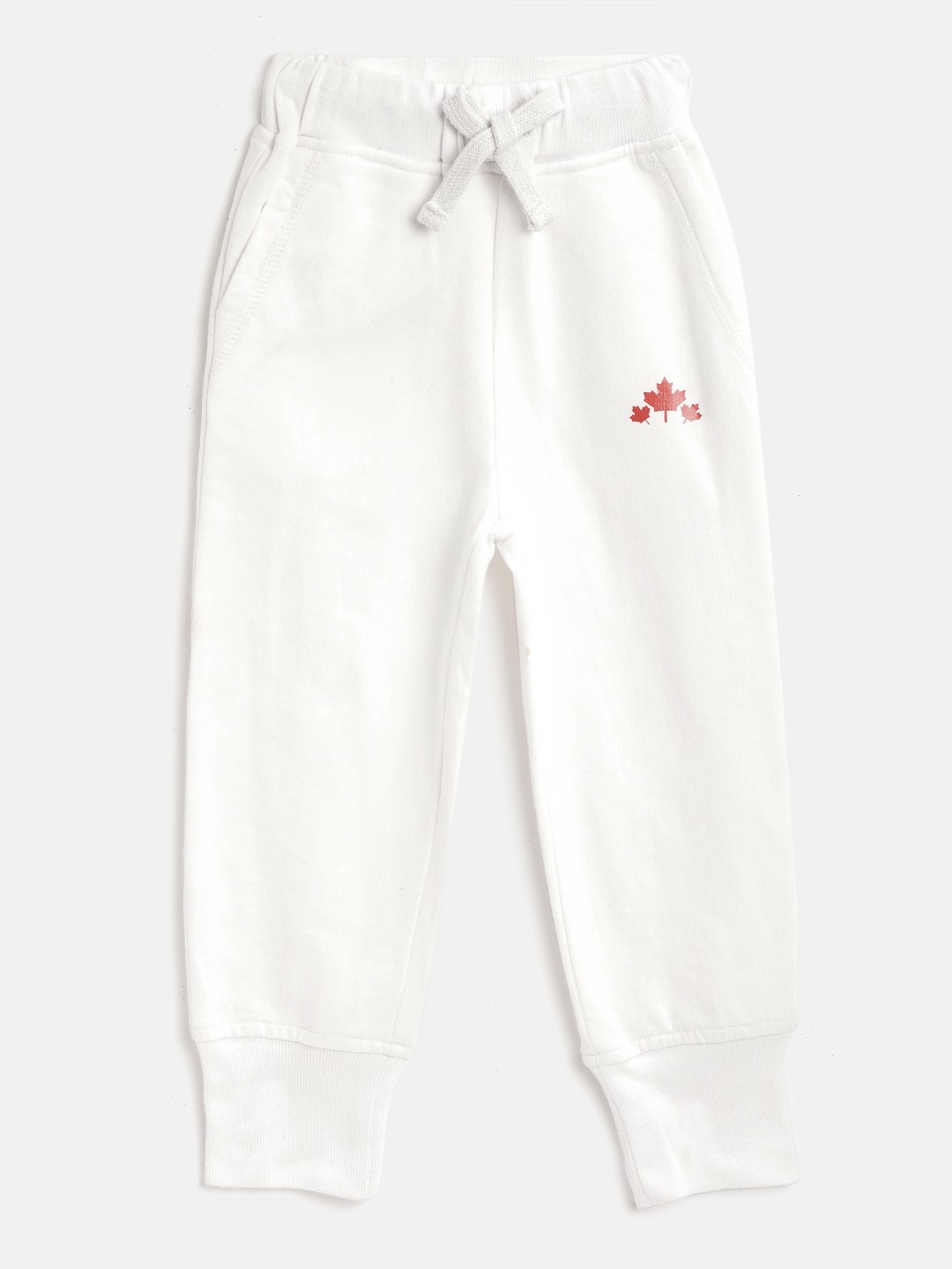 

Rute Girls White Solid Pure Cotton Joggers