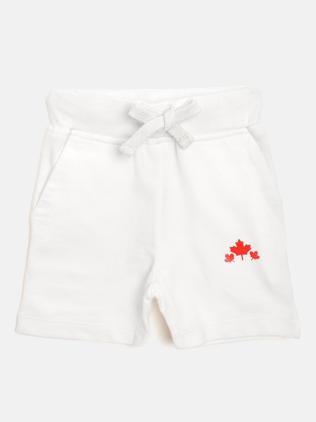 

Rute Girls White Pure Cotton Solid Slim Fit Regular Shorts