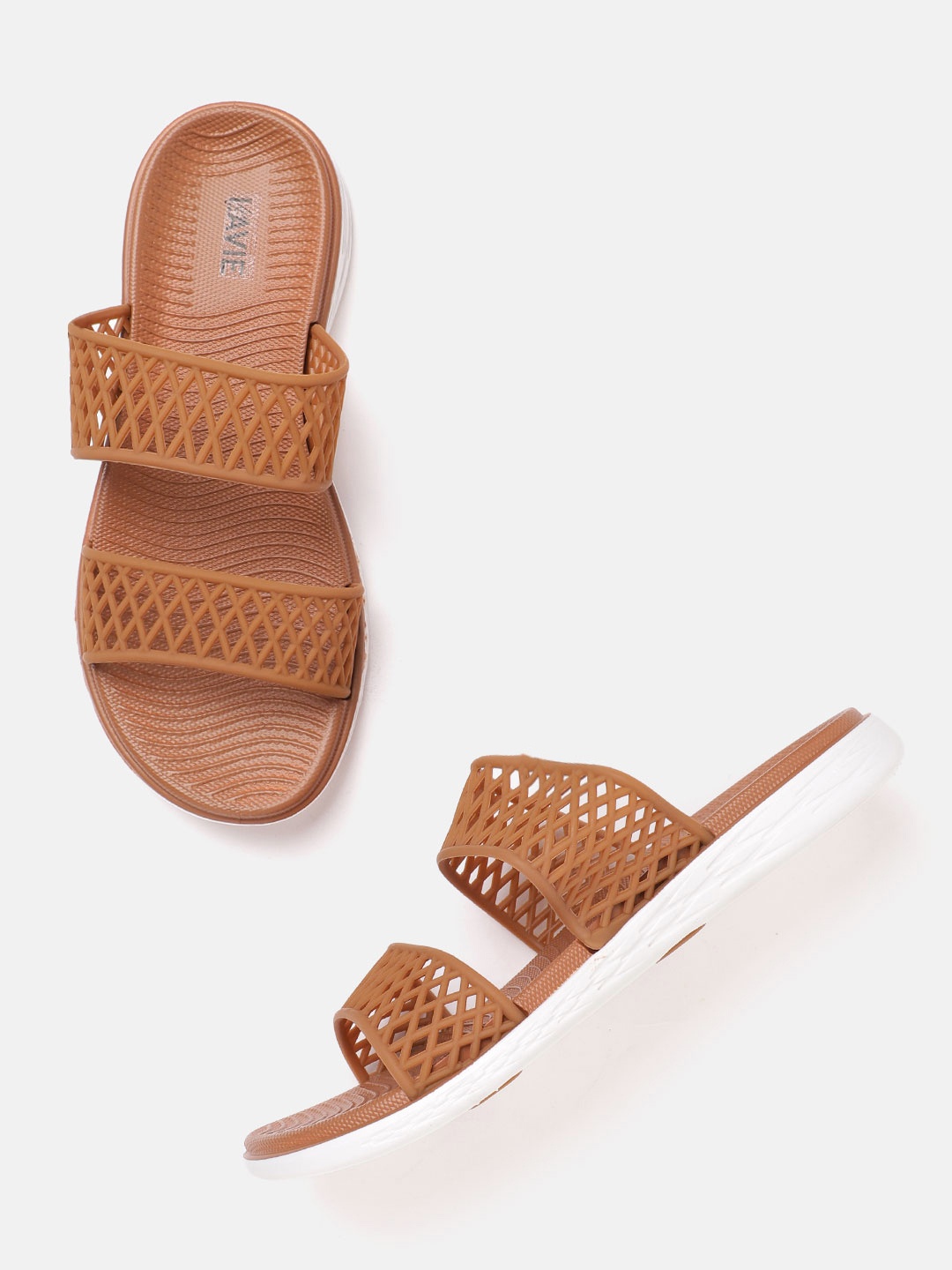 

Lavie Women Brown Cut Out Open Toe Flats