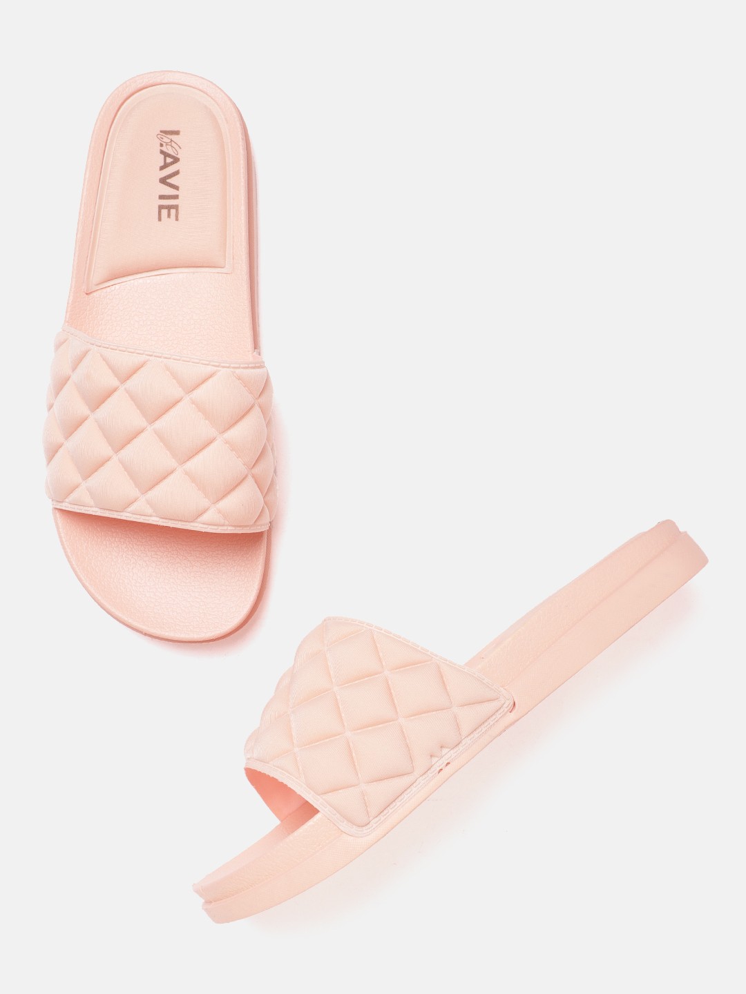 

Lavie Women Pink Quilted Open Toe Flats