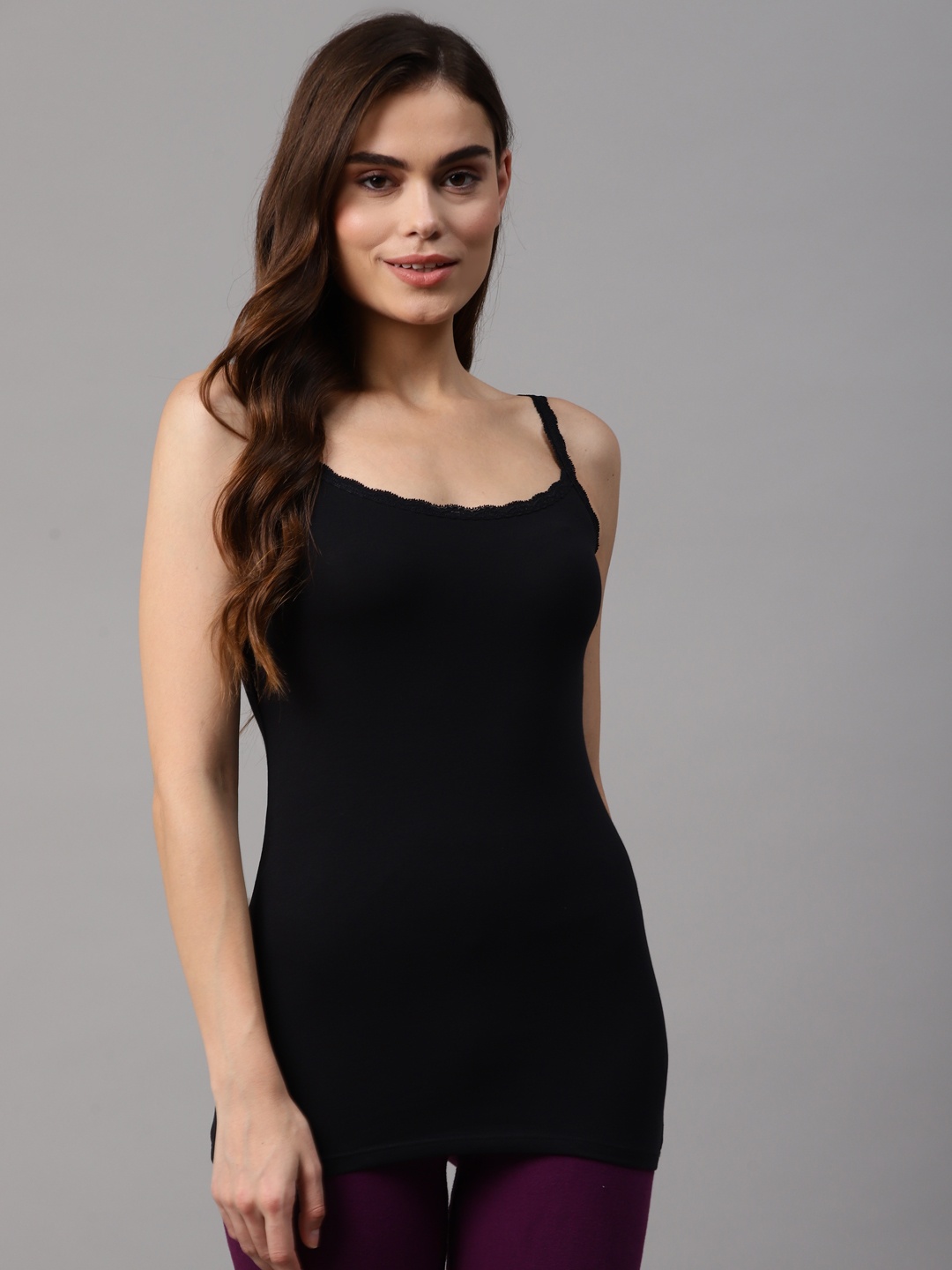 

Marks & Spencer Women Black Solid Camisole