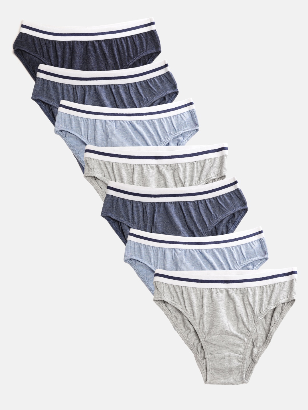 

Marks & Spencer Boys Pack of 7 Pure Cotton Solid Basic Briefs, Blue